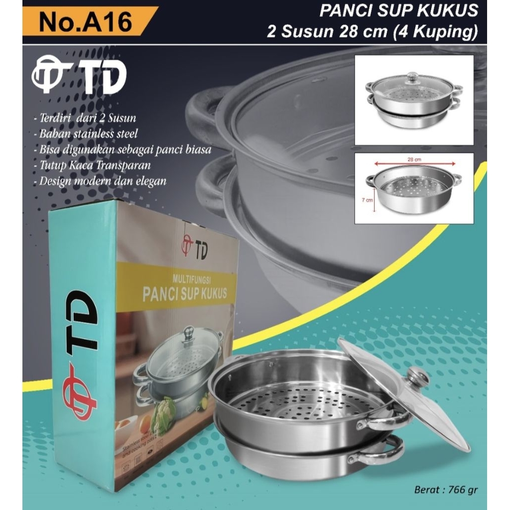 panci kukusan tutup kaca