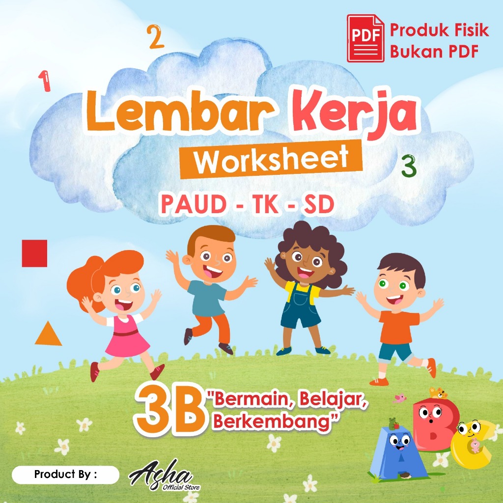 

LEMBAR KERJA BELAJAR UNTUK ANAK - WORKSHEET UKURAN A5 1 SET 40 LBR - KERTAS EDUKATIF MENARIK