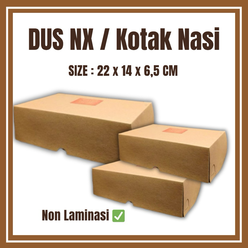 

Kemasan NX Dus Kotak Kemasan Polos 22 x 14 x 6,5 CM non laminasi