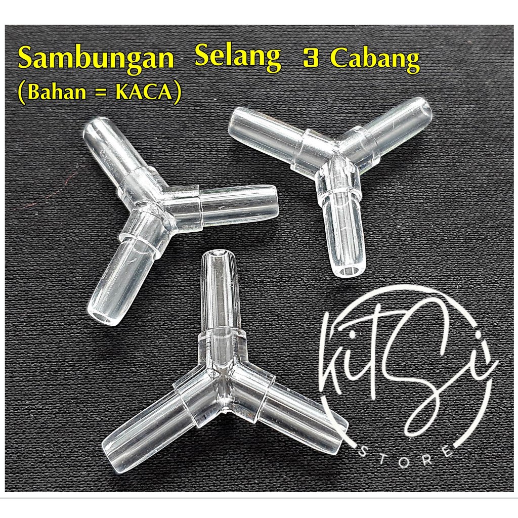 Sambungan Selang "Y" Aerator Selang Udara Cabang Y Aerator Akrilik 3 Cabang Aquarium Aquascape