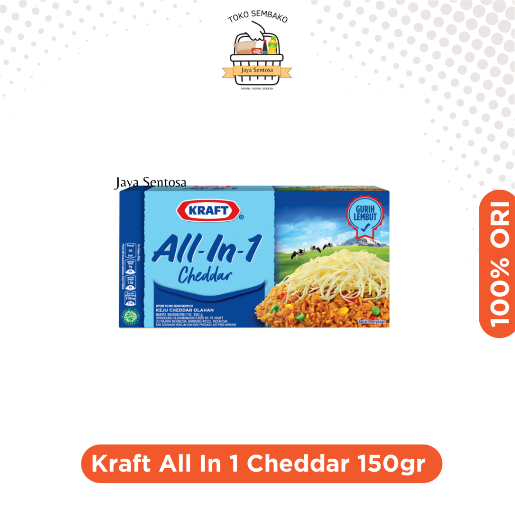 

KEJU KRAFT CHEDDAR All in One / Keju Kraft Cheddar 150gr