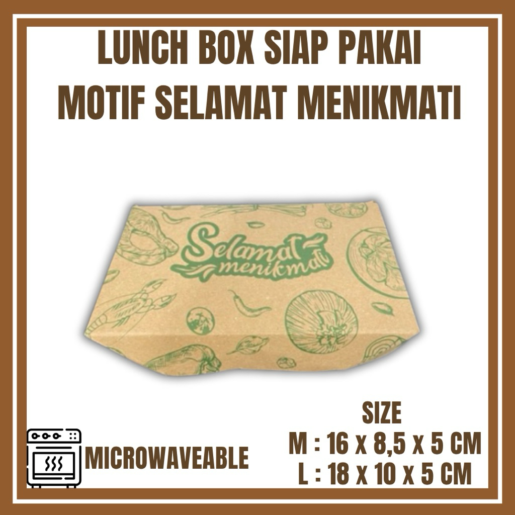 

Lunch Box Siap pakai Motif Cantik Motif hijau Uk M & L TERMURAH
