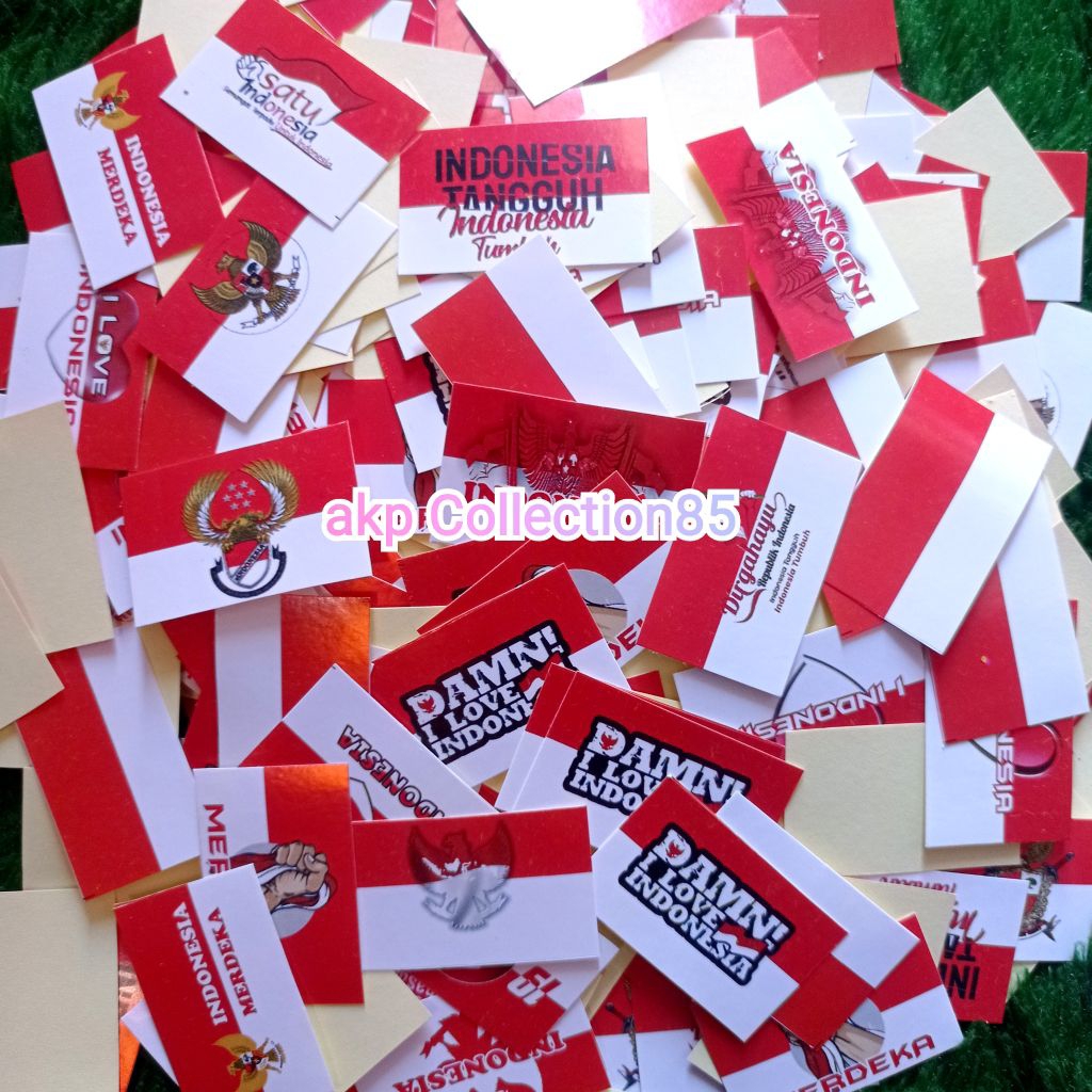 

100pcs stiker pipi merah putih