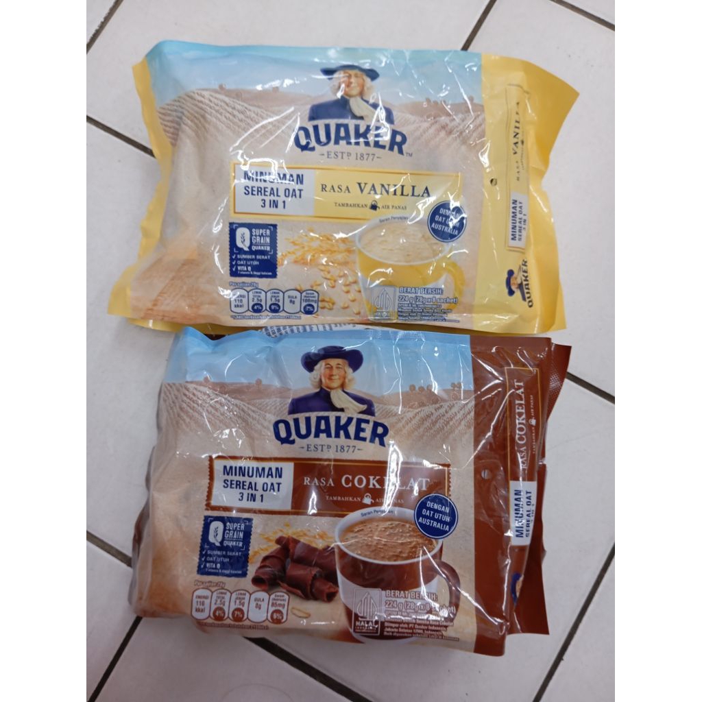 

QUAKER MINUMAN SEREAL OAT 3IN1 ISI 8 SACHET 224 GR
