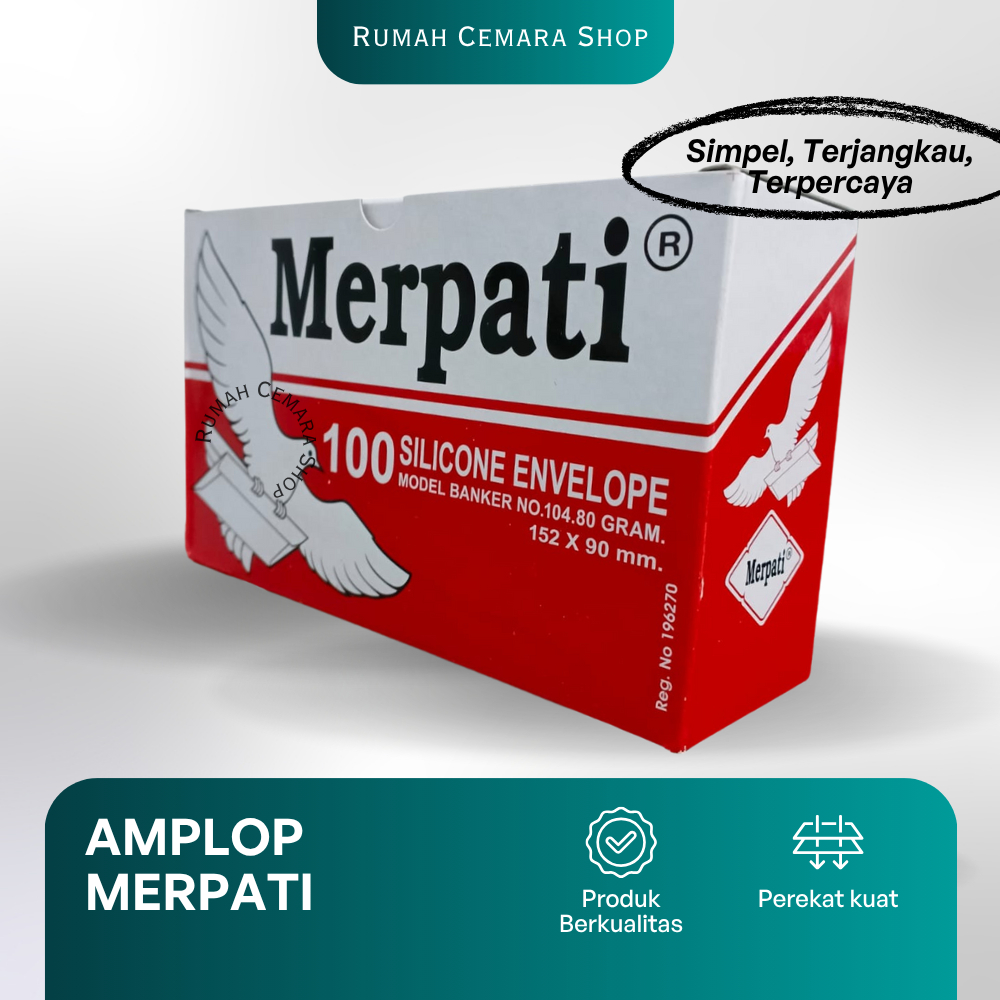 

Amplop Kraft Merpati Ukuran 152x90mm Bahan Tebal Perekat Kuat Isi 100