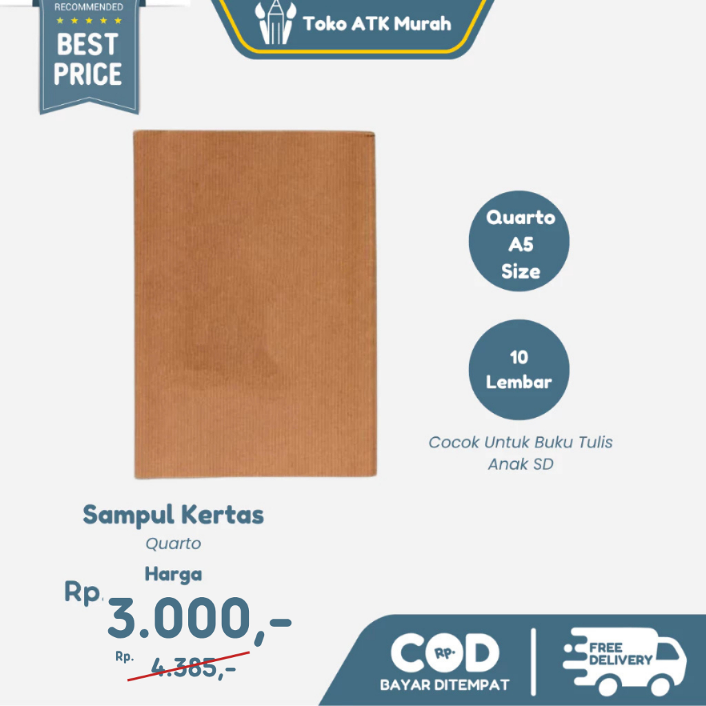 

Sampul Buku Kertas Coklat Kwarto (10 lembar)