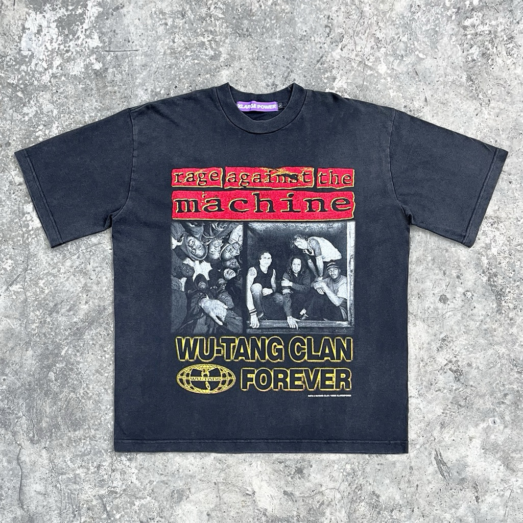 Rage Against The Machine x Wutang Clan T-Shirt Washed Black (Vintage Style)