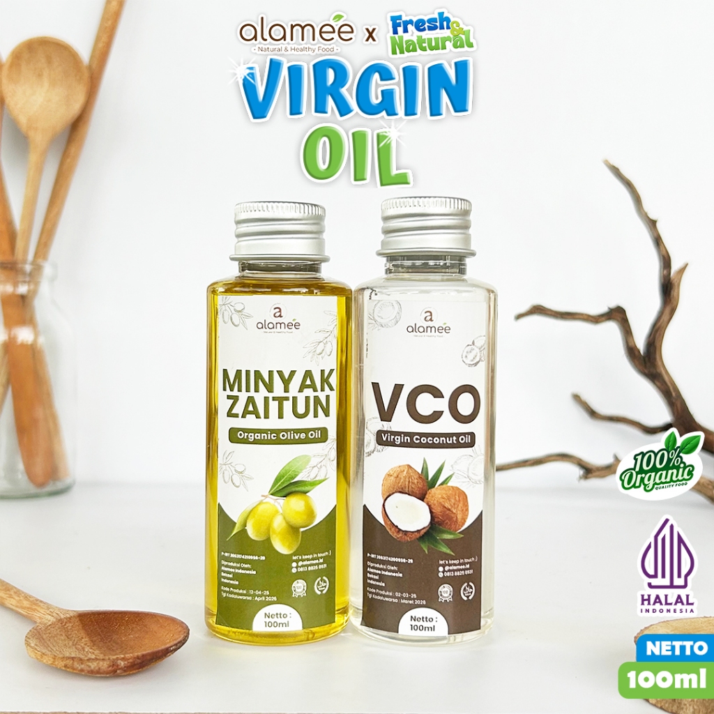 

ALAMEE Virgin Coconut Oil Minyak Zaitun Kelapa Murni Extra VCO Dapat Di minum Di masak Organik 100ml fresh and natural
