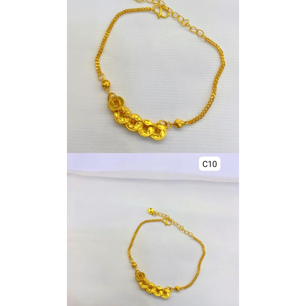 Gelang Emas Koin C10 | Gelang Rantai Klasik Elegan | Gelang Wanita Cantik