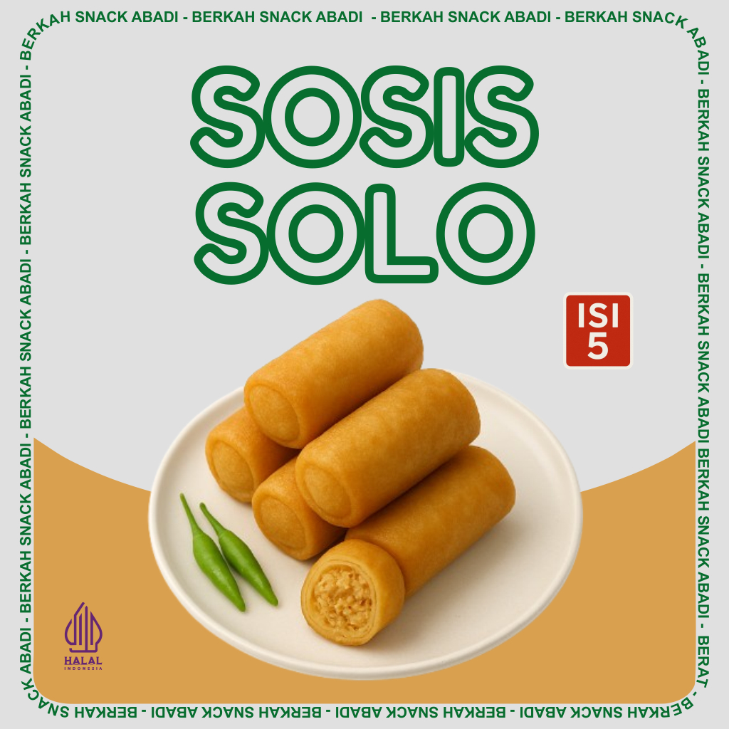 

Sosis Solo Isi Ayam Suir Frozen (Isi 5 Besar) - Ayam Premium