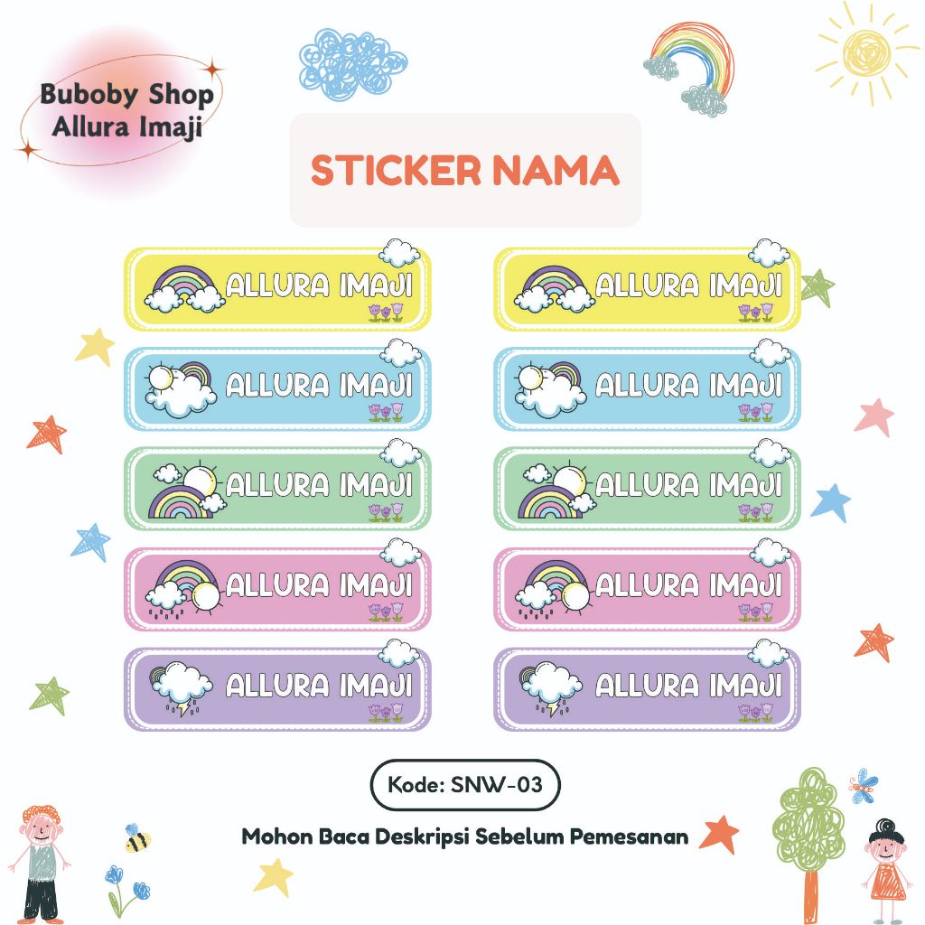 

Sticker Nama SNW-03