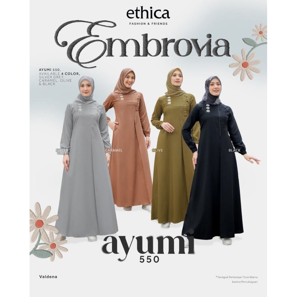GAMIS DAILY ETHICA AYUMI 550 WARNA OLIVE DAN CARAMEL TERBARU
