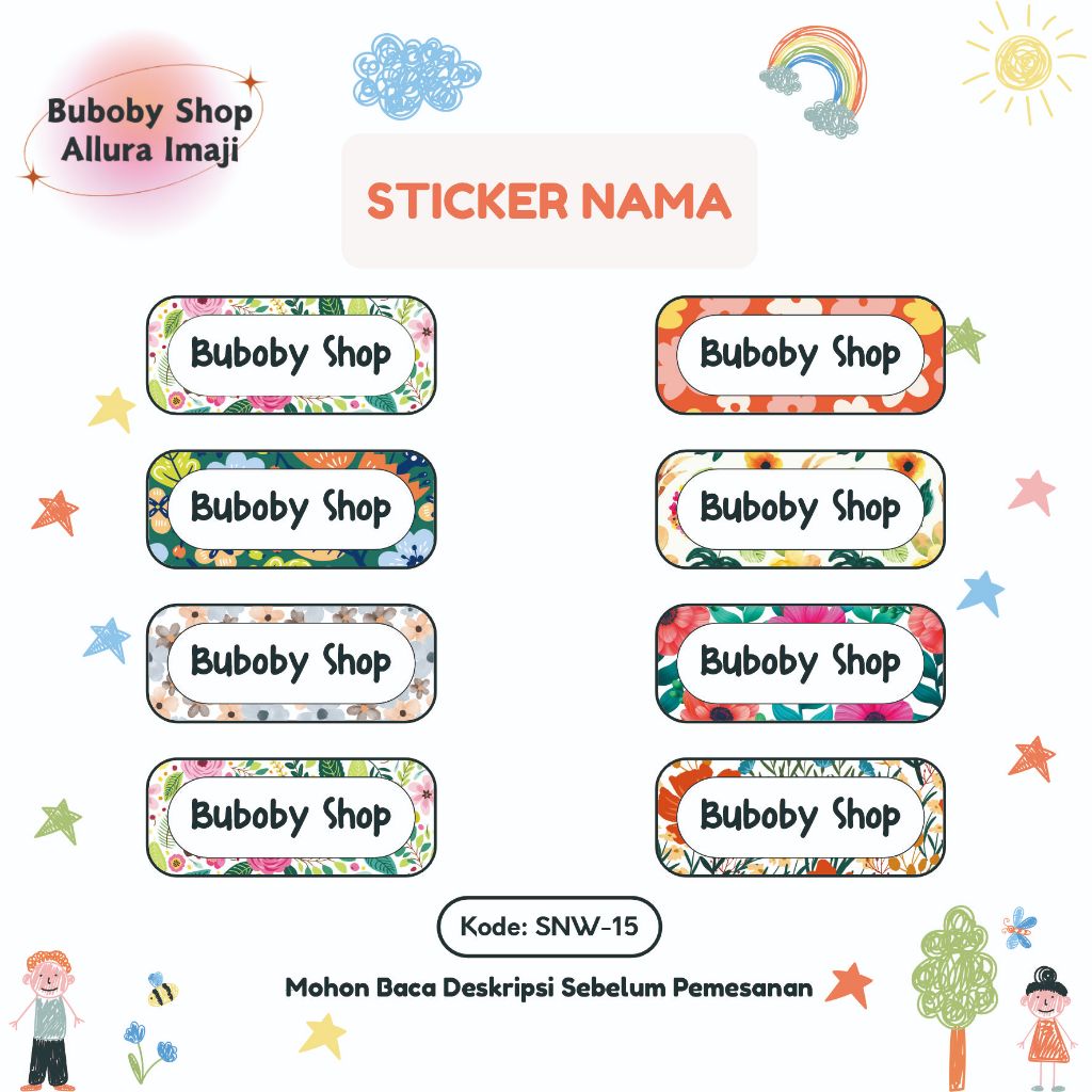 

Sticker Nama SNW-15