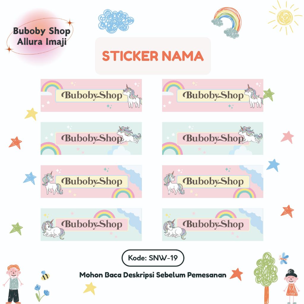 

Sticker Nama SNW-19