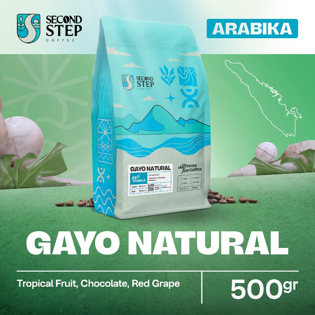 

Kopi Arabika Gayo Natural Arabica Specialty Coffee Beans 500gr Biji Bubuk