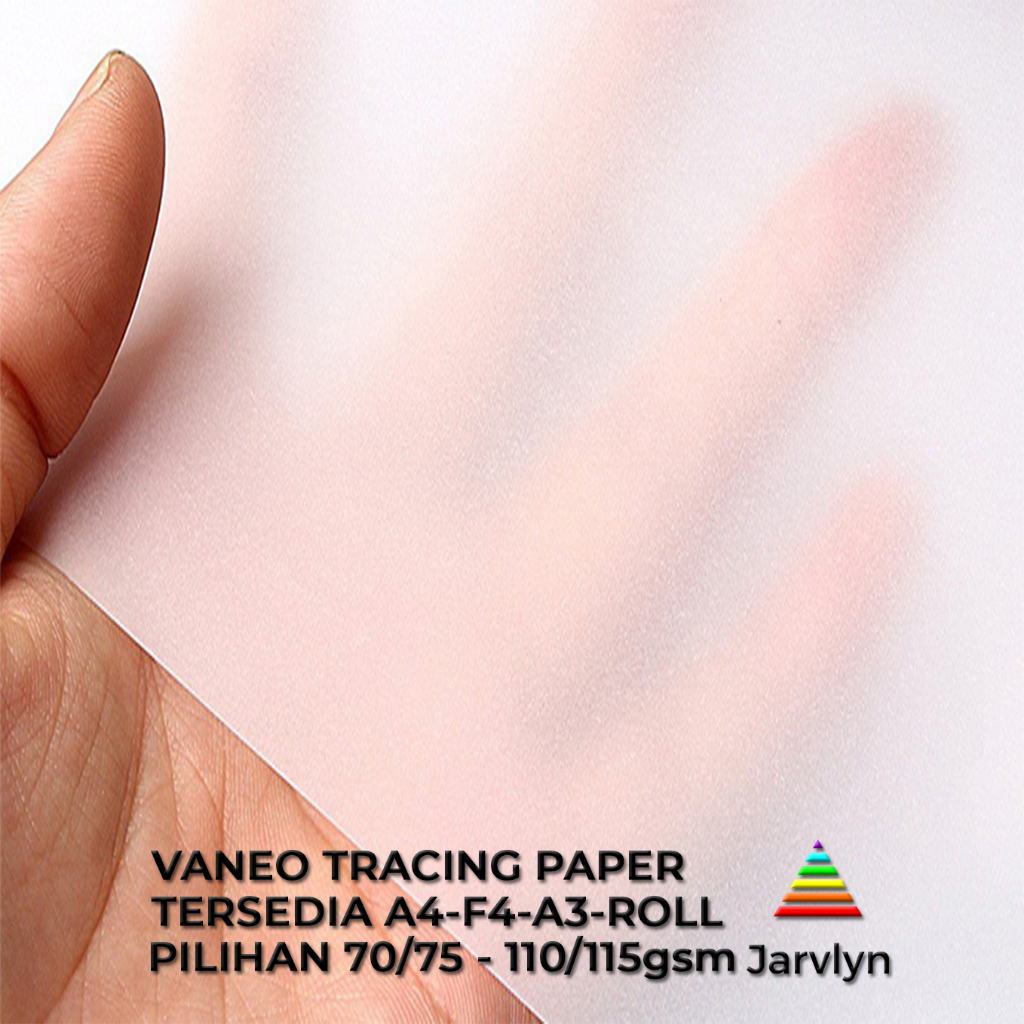 

Vaneo Kertas Kalkir Inkjet A4 100/105 gsm Tracing Paper lembaran