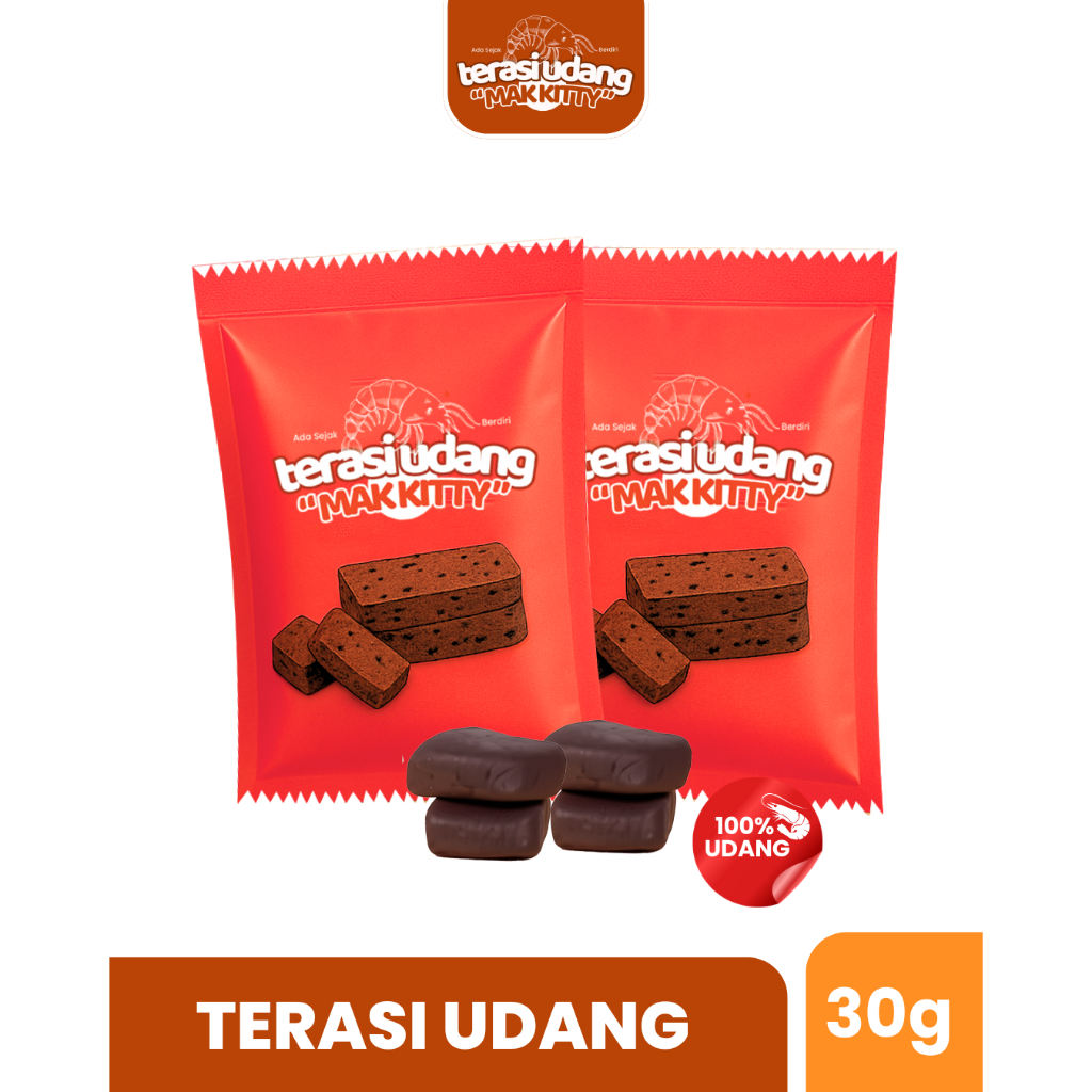 

Terasi Udang Mak Kitty 30g | Kemasan Praktis Terasi Udang Tanpa MSG 100% Udang Asli Sidoarjo