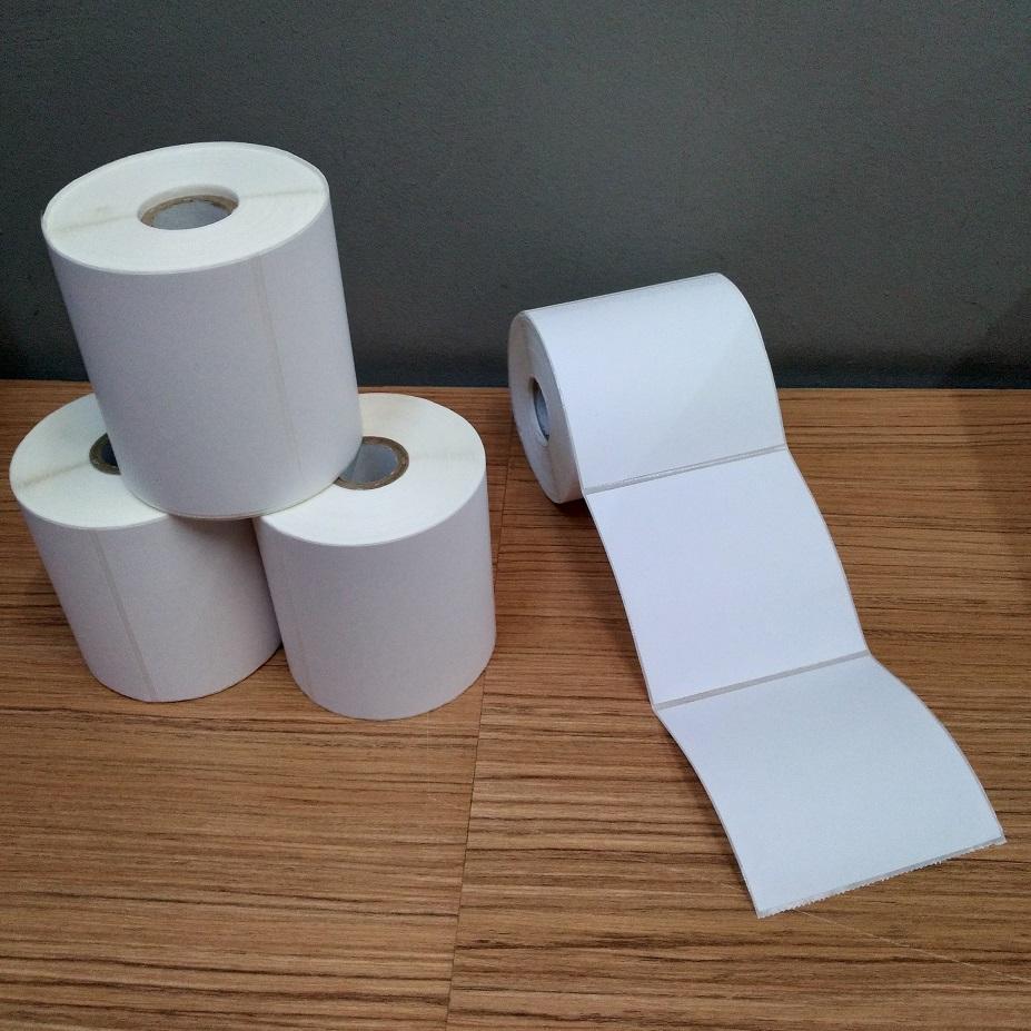 

Thermal Label 10x10cm Sticker Barcode 100x100mm isi 500pcs core 1 inch
