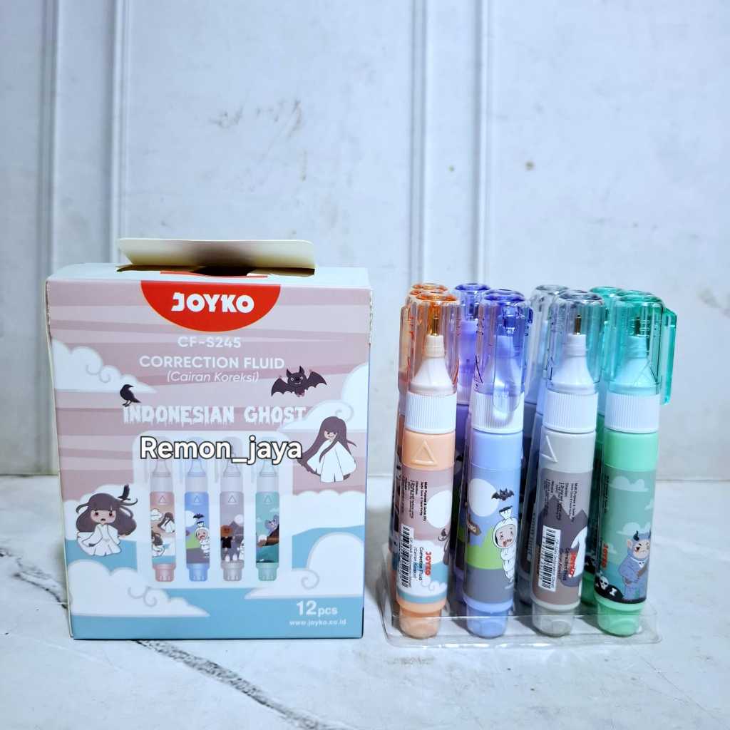 

Joyko Tip Ex Cair Karakter Correction Fluid Pen CF-S245 Isi 12 PCs Per Box