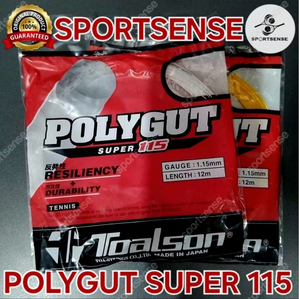Senar Tenis Tennis String Raket Toalson Poly Gut Super 115 Polygut Original