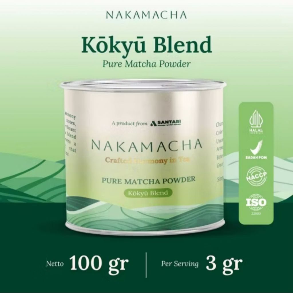 

NAKAMACHA PURE MATCHA POWDER - KOKYU BLEND PURE CEREMONIAL 100 GRAM