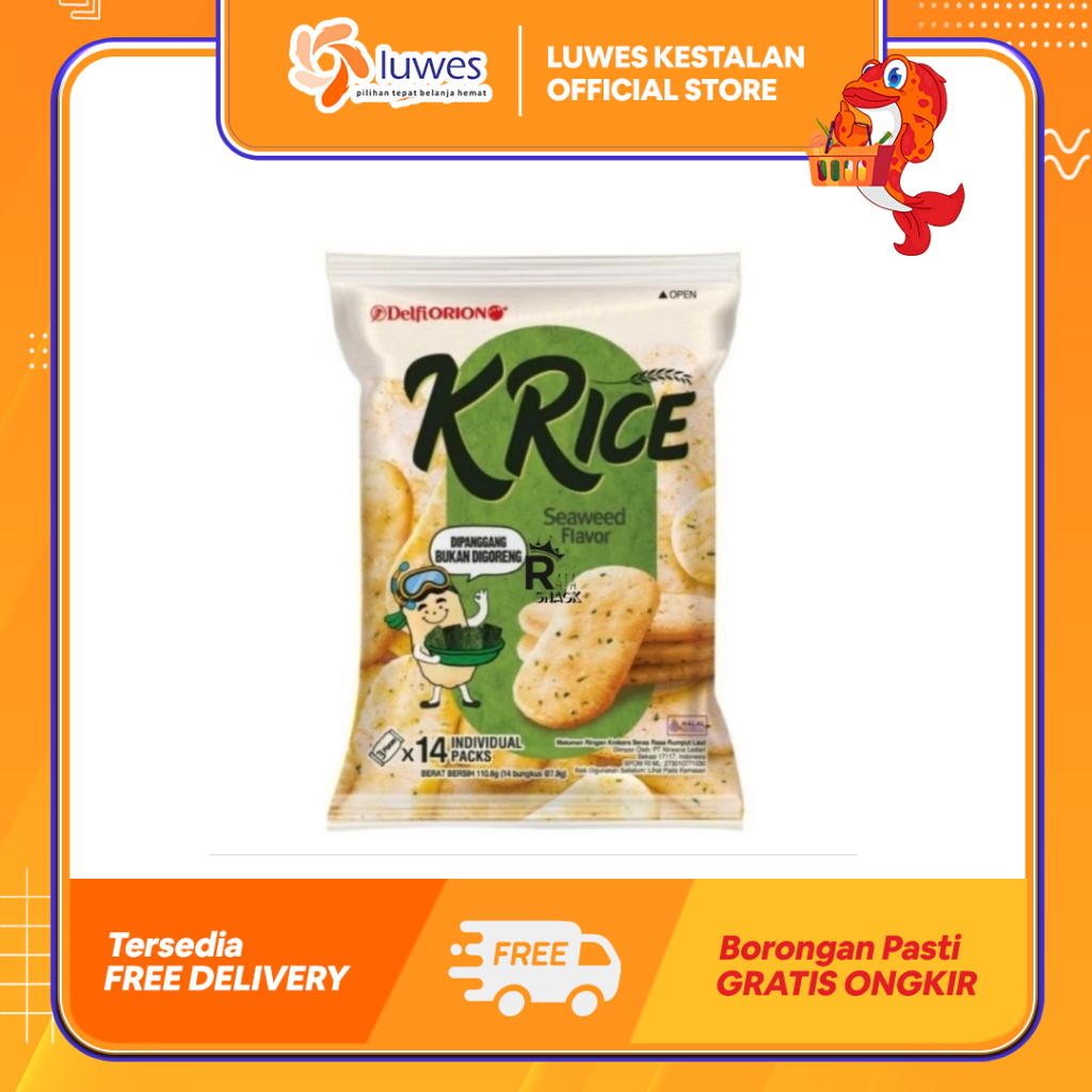 

O'Rice (K'Rice) Crackers Snack Seaweed / Sweet / Cheese Potato Crackers Di Panggang Bukan Di Goreng