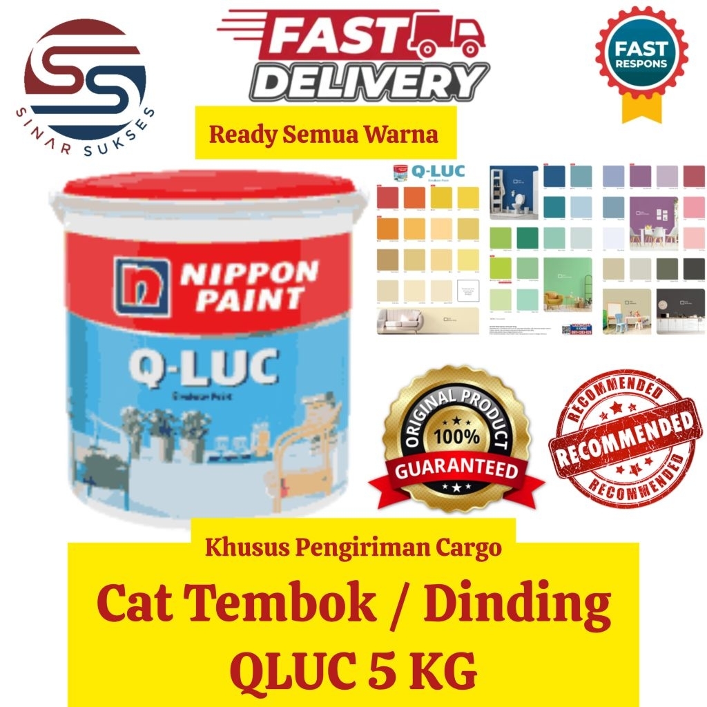 QLUC 5 KG (KHUSUS PENGIRIMAN CARGO)/ Cat Tembok Dinding Qluc 5 kg Nippon Paint/ Qluc 5 kg/ Qluc Cat 