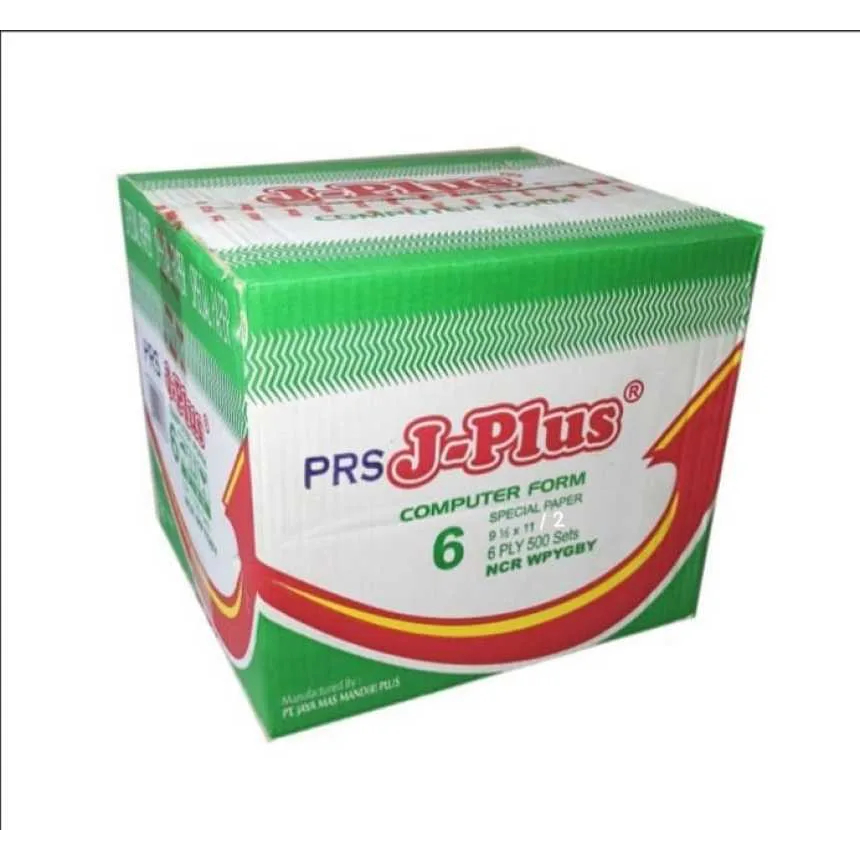 

CONTINUOUS FORM 6 PLY 9,5`X11 PRS WPYGBW J-PLUS