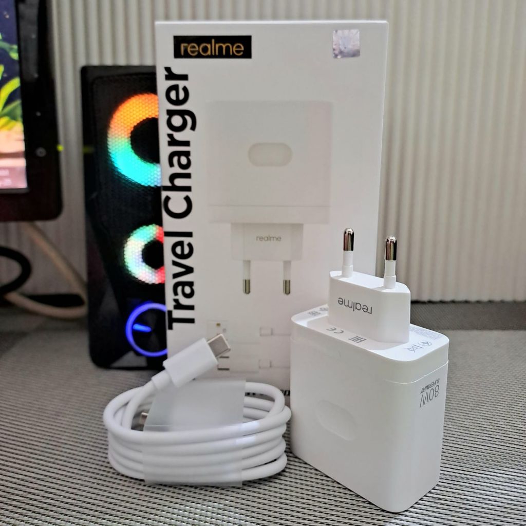 Charger HP Realme 80W SuperDart Type C Fast Charging