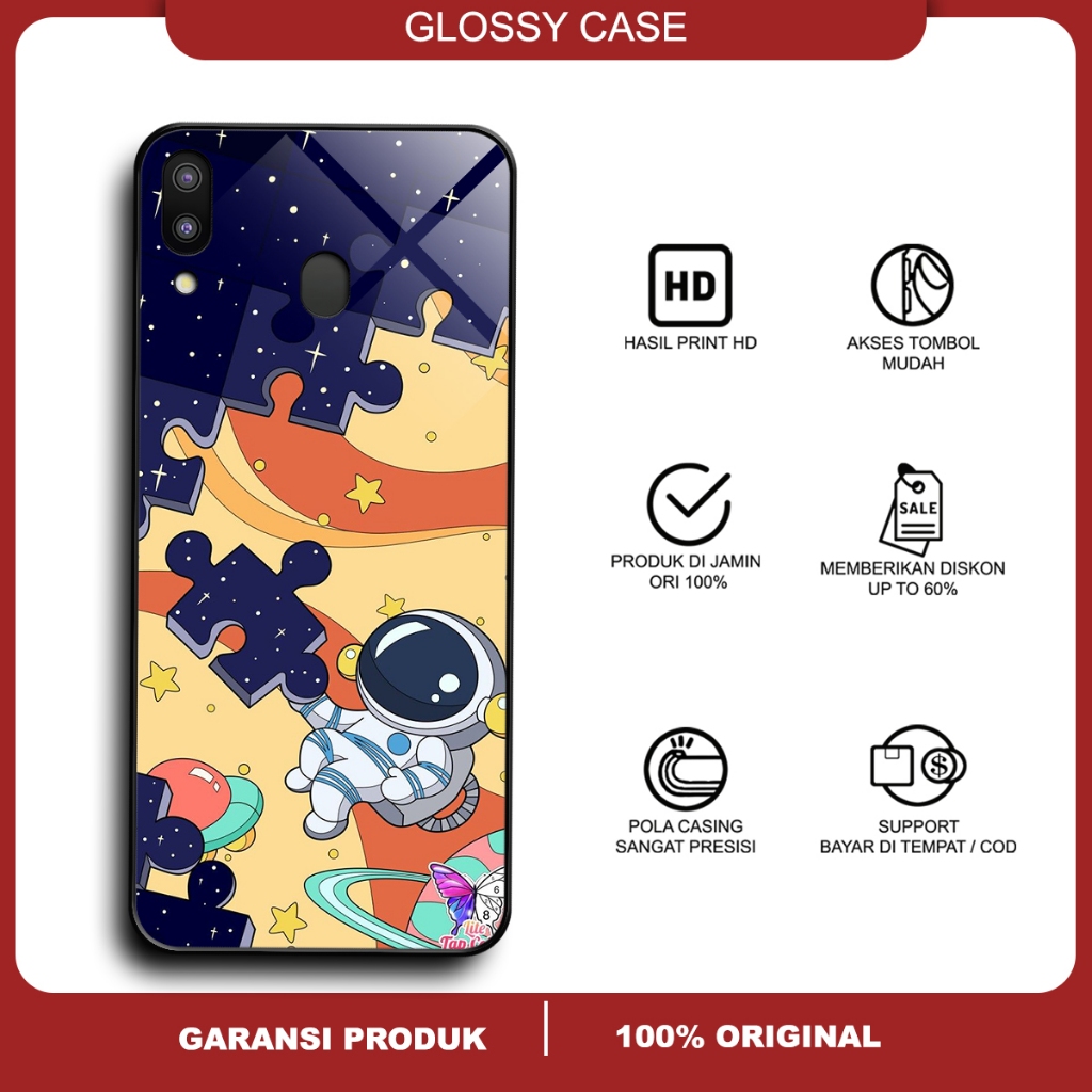 GC1 Case Samsung M20 M30S M21 M31 - Silikon Kesing - Casing Motif Astronot - Softcase - Cover