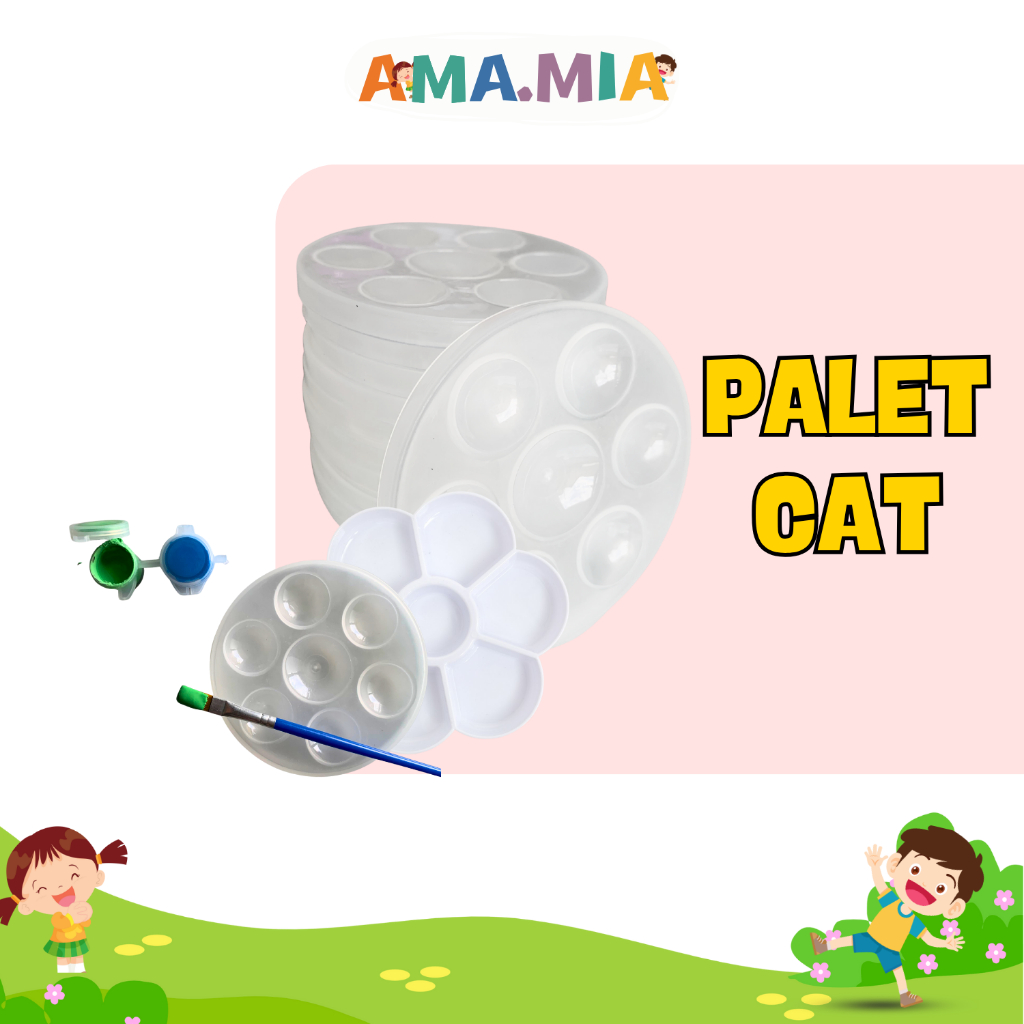 

Lusin Palet Lukis Bentuk Bunga Warna Warni Tempat Cat Artistik untuk Cat Air dan Akrilik Cocok untuk Melukis Watercolor Acrylic Pallete Unik Kreatif Estetik