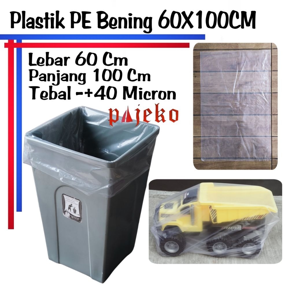 Plastik Sampah Bening 60 cm x 100 cm