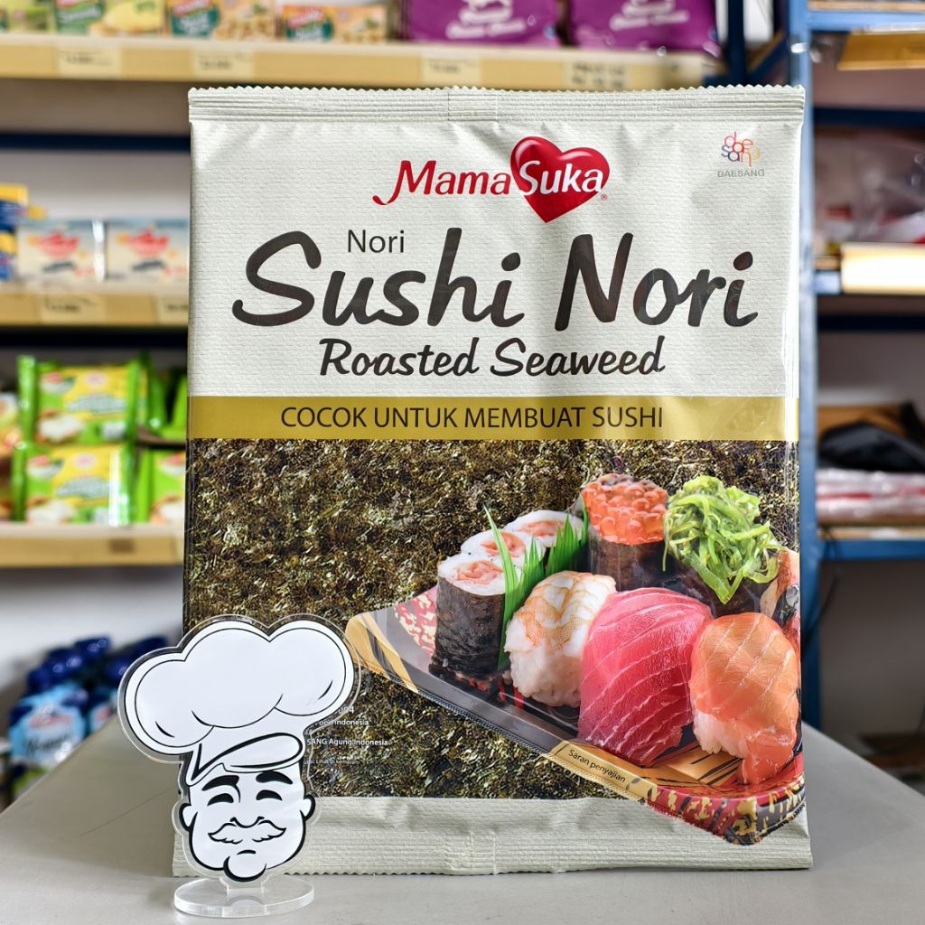 

MamaSuka Sushi Nori Rumput Laut Isi 10 Lembar / Mama Suka Nori Rumput Laut Besar