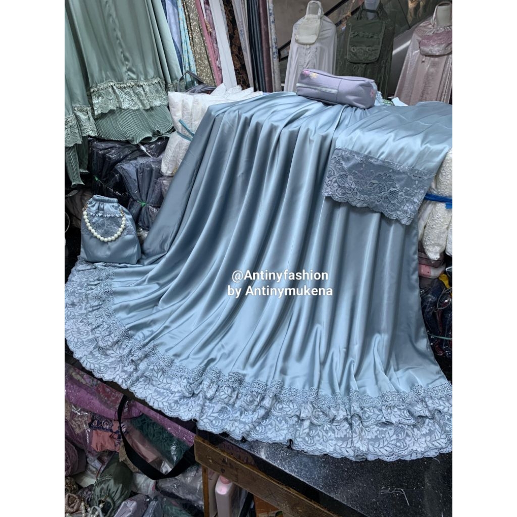 Mukena inara sutra premium polos/mukena cantik mewah dan elegan/ mukena sutra premium/ mukena dewasa