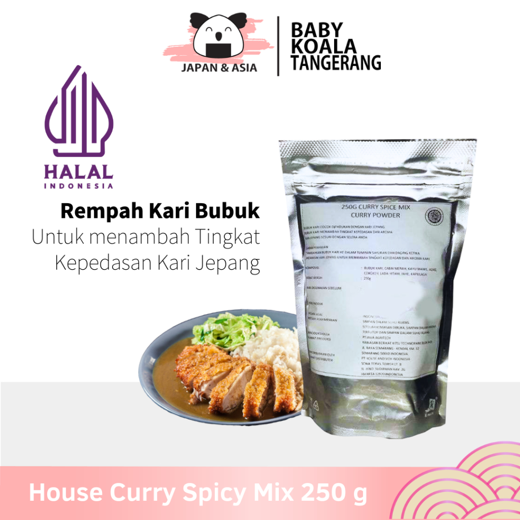 

HOUSE Japan Curry Spicy Mix Rempah Kari 250 g Halal │ Bubuk Kare Jepang Lokal -BKT