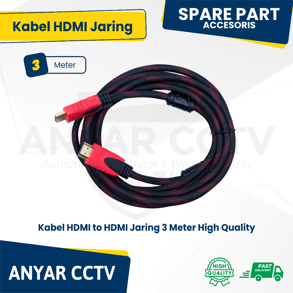 KABEL HDMI to HDMI 3M Original Bagus - HADMI JARING UNTUK PERANGKAT ELEKTRONIK / CCTV
