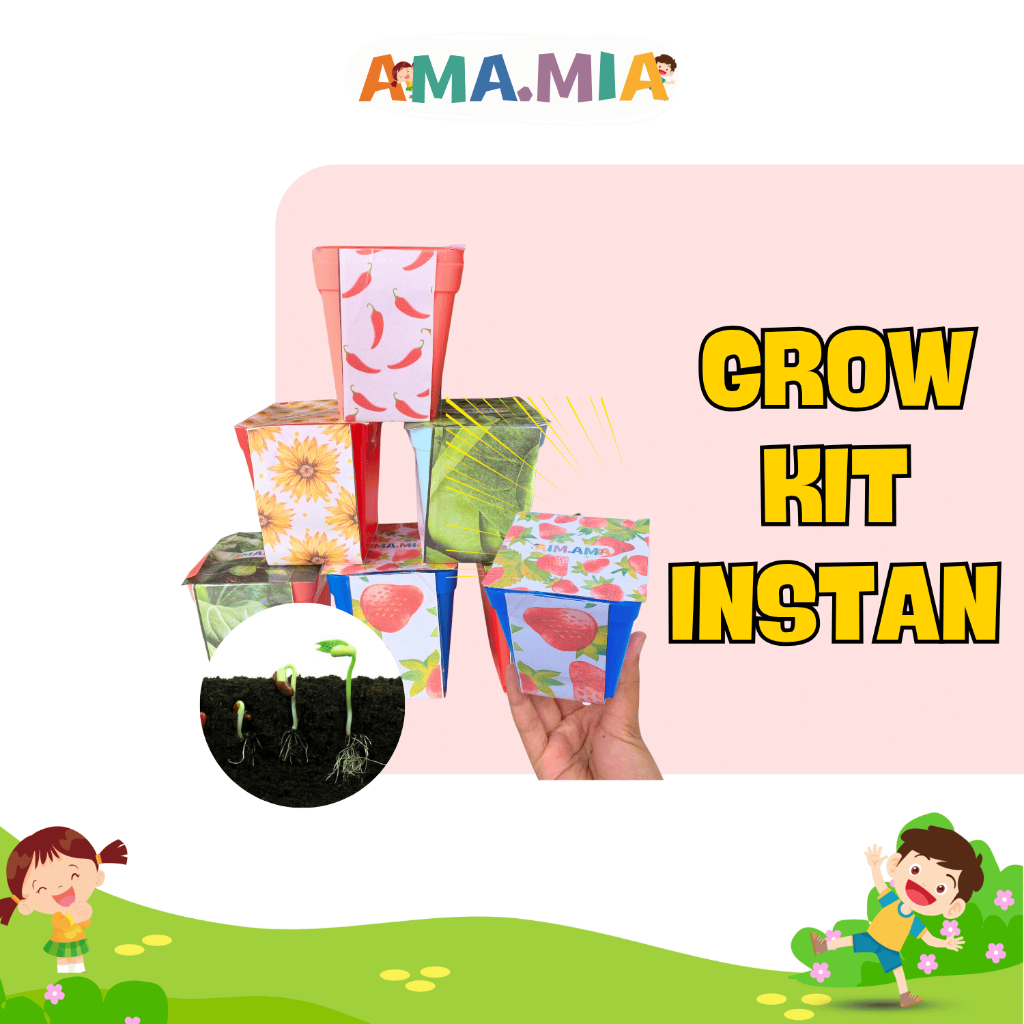 

Paket Berkebun Anak DIY Edukatif Montessori Grow Kit Mainan Kreatif Tanam Sayur Souvenir Hampers Ulang Tahun Anak Pot Kotak (Ready Stok)