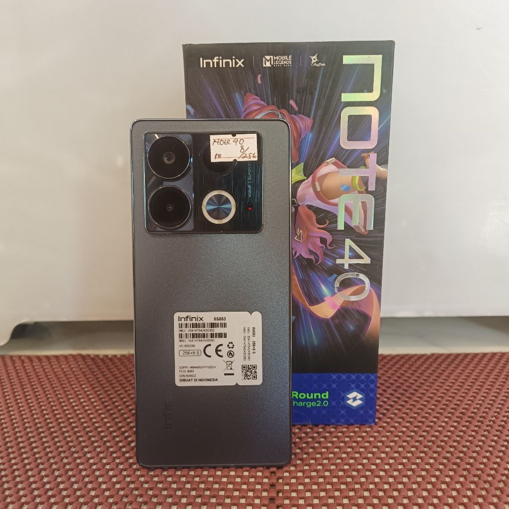 Infinix NOTE 40 RAM 8/256GB HP Second Fullset Mulus - Hp Murah Berkualitas dan Bergaransi