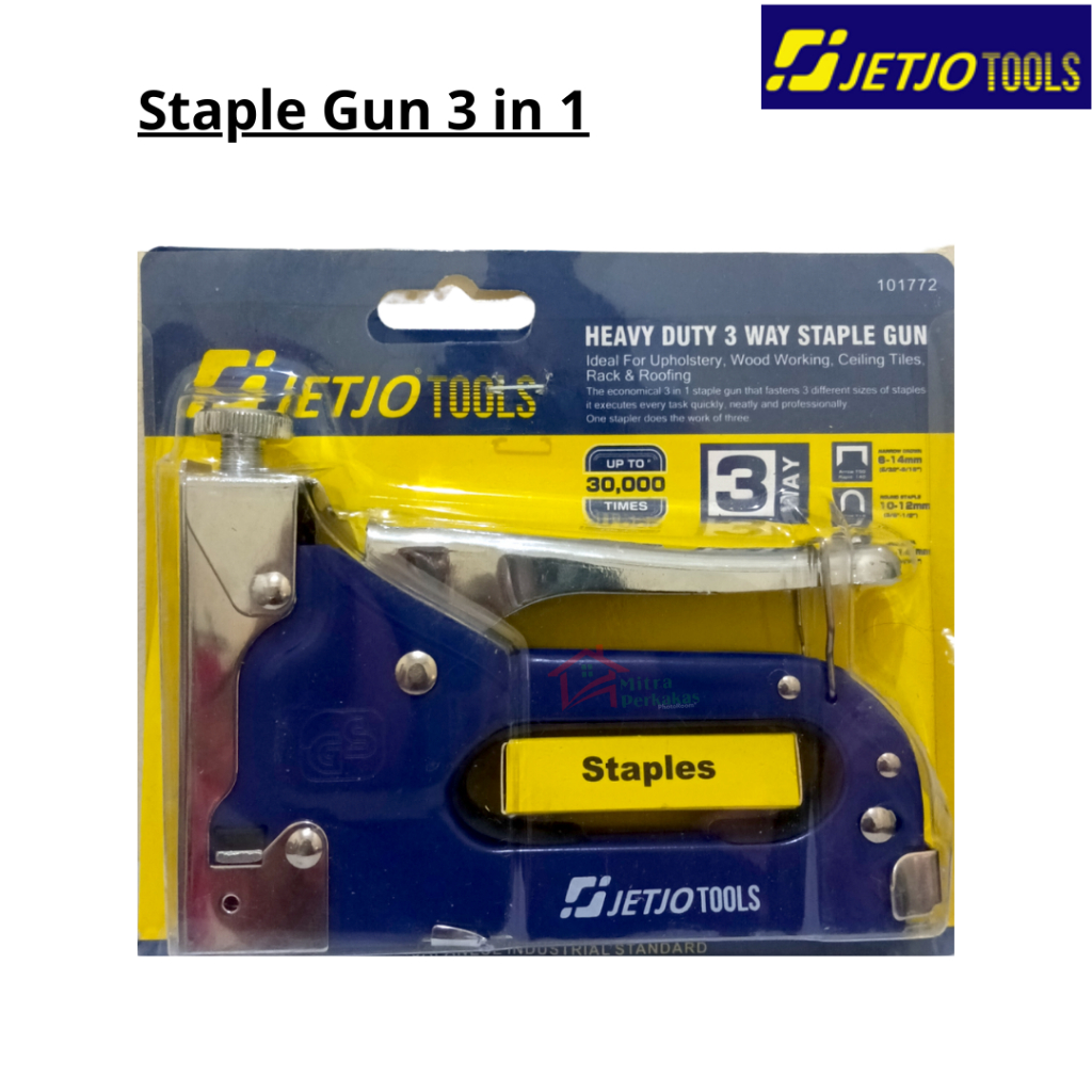 

JETJO TOOLS Staple Gun Tracker 6-10 mm Staples Tembak / Hekter Tembak Heavy Duty 6mm 8mm
