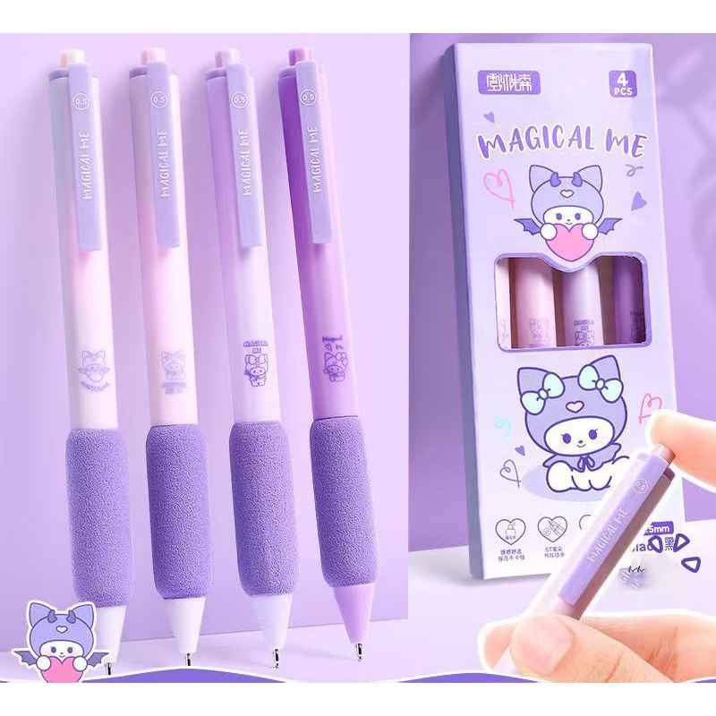 

Pulpen Gel 4 pcs Aesthetic Lucu Korea Retractable Alat Tulis Sekolah