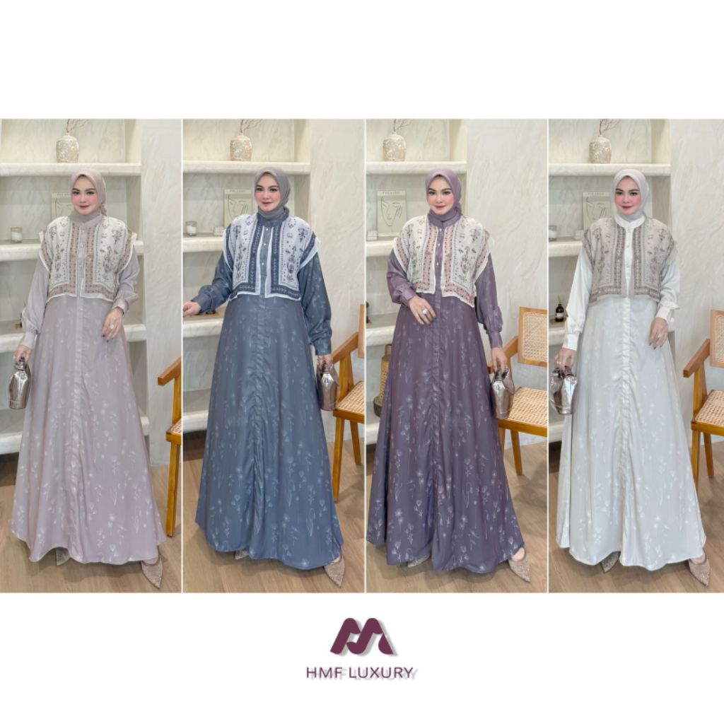 LuxuryFashion READY GAMIS DRESS WANITA SYALUNA BY HMF LUXURY BEST SELLER