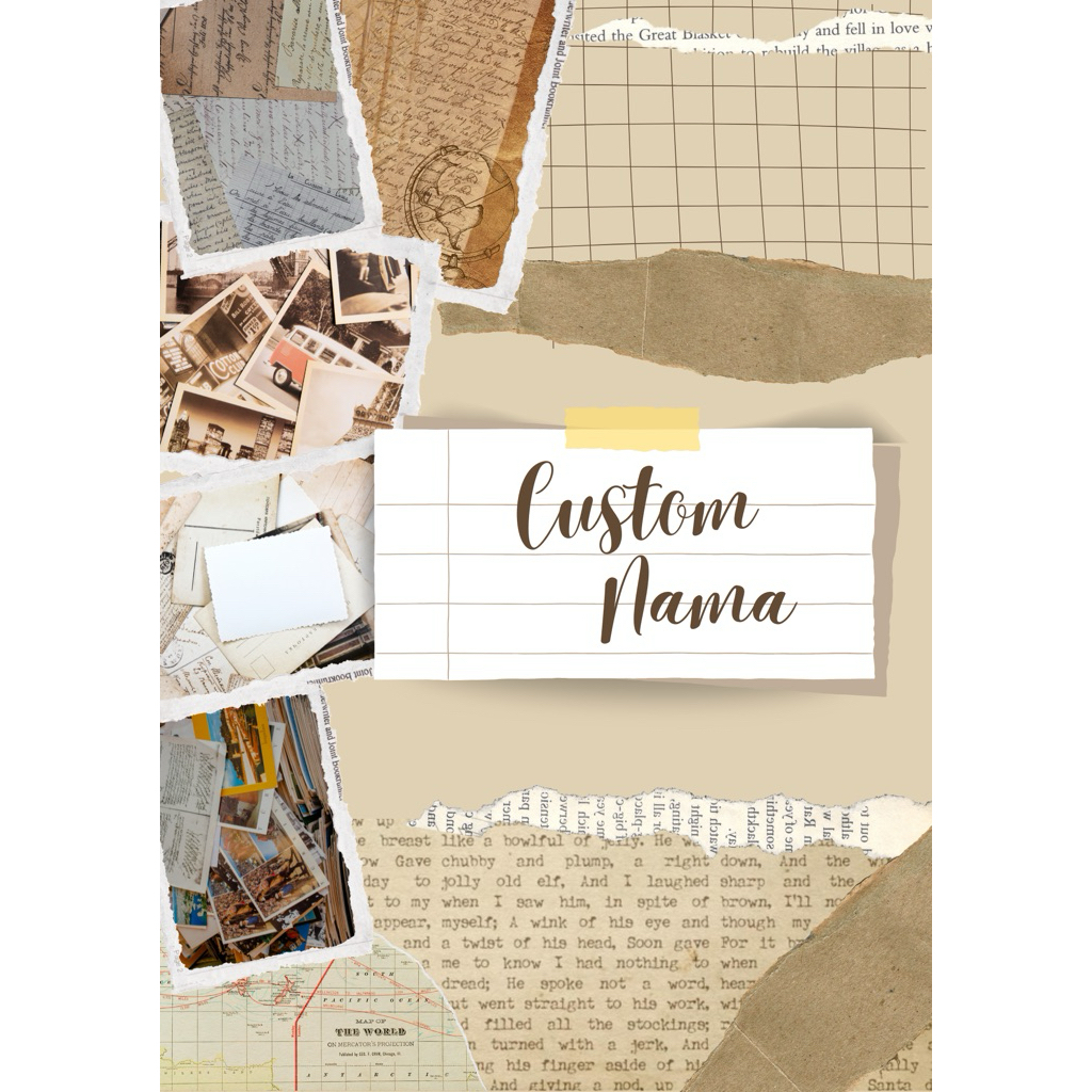 

Notebook A5 buku tulis Diary aesthetic Buku jurnal catatan daily aktivitas custom nama