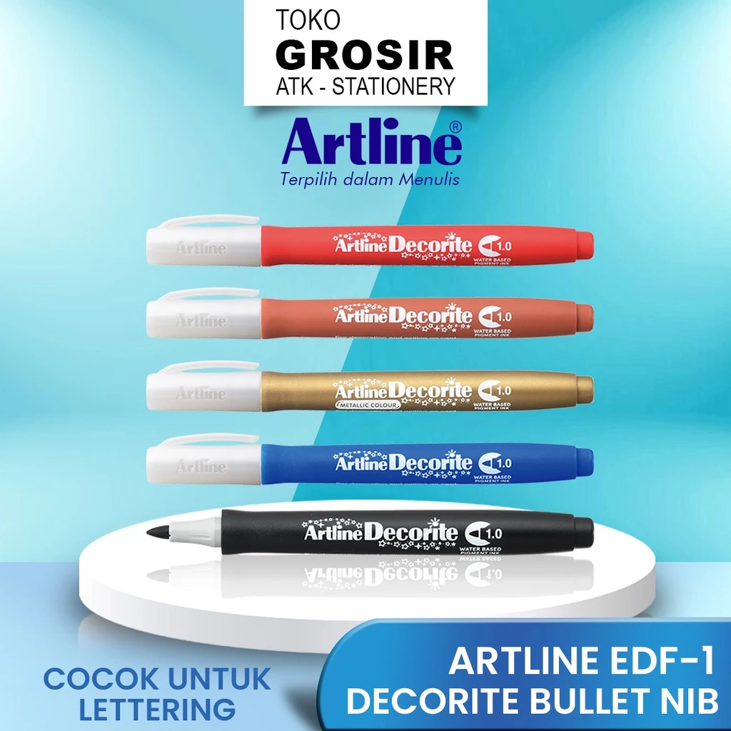 

Spidol ARTLINE Supreme Decorite Bullet Nib Marker EDF-1 2