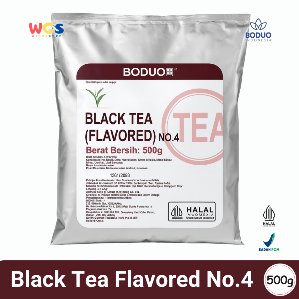 

BODUO Black Tea Flavored No.4 500g – Bubuk Teh Hitam Praktis untuk Minuman Kekinian & Usaha