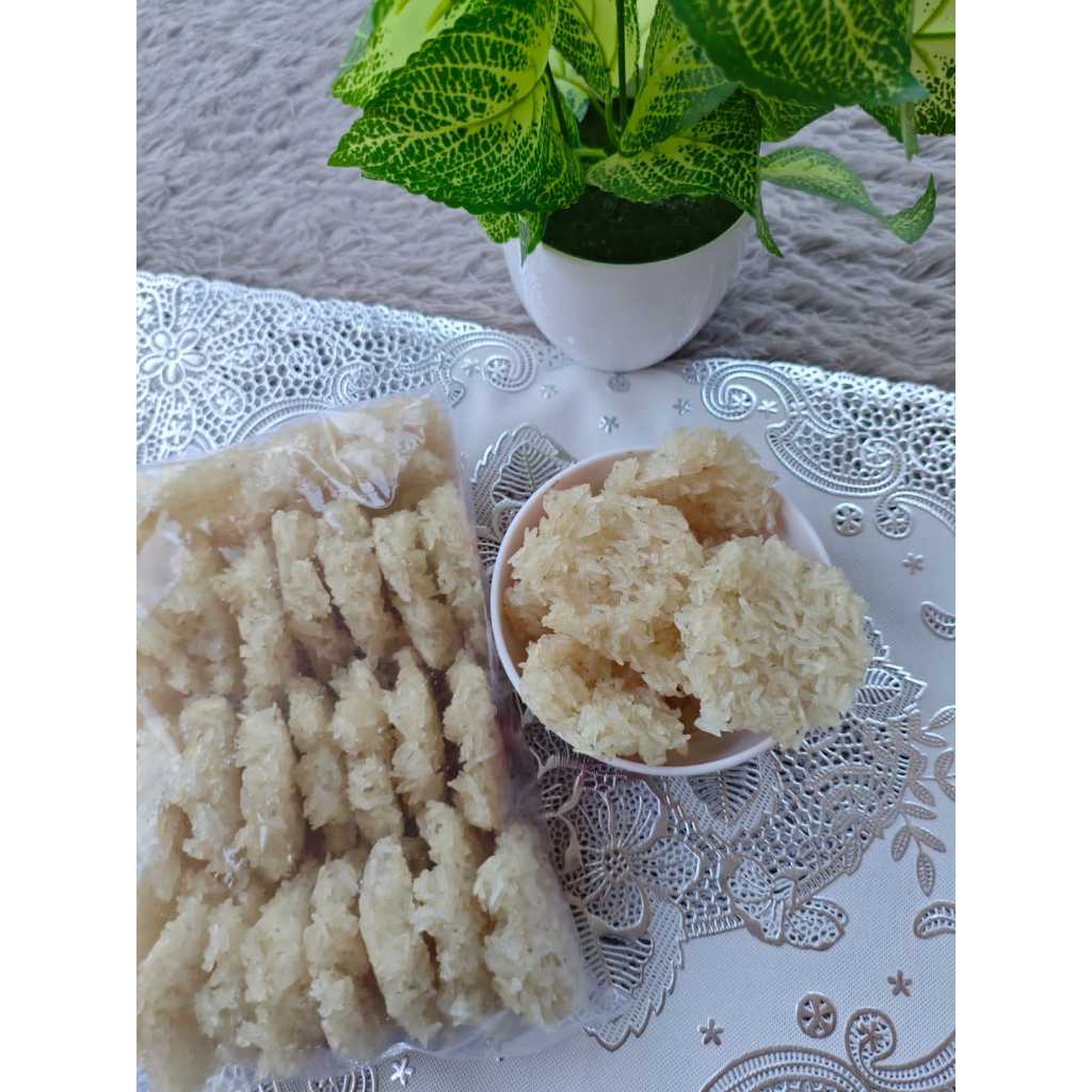 

Rengginang Ketan Putih 500gr Original Bawang MENTAH Tanpa Dijemur