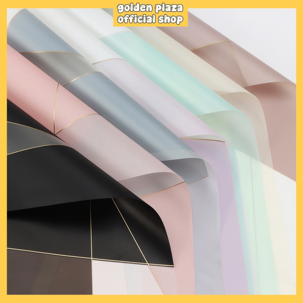 

Flower Wrapping Cellophane Paper Semi Transparan Motif Nosha Magnetic Line Kertas Buket Bunga KB6063