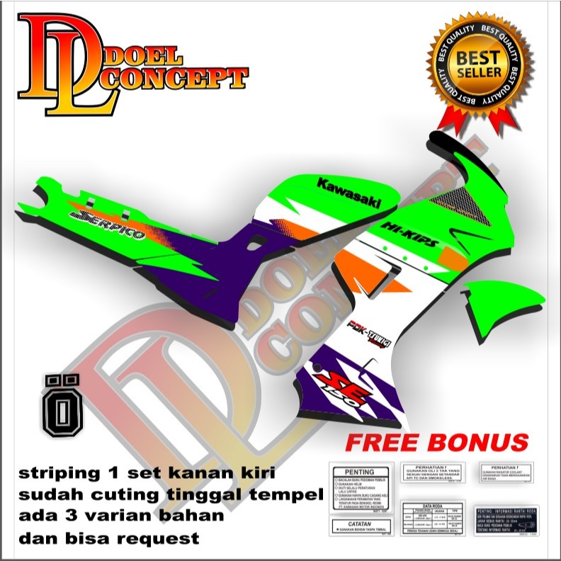 sticker striping Kawasaki serpico se