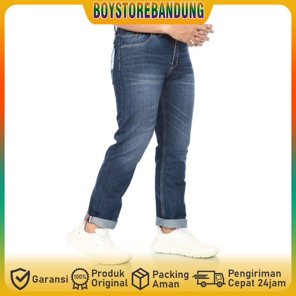 BOY - Celana Blue Indigo Selvedge Acc Raw Denim Celana Denim Jeans