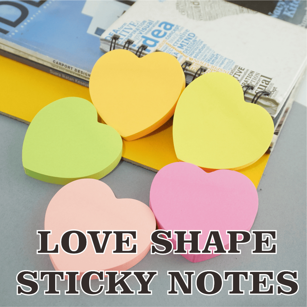 

Memo Sticky Notes Kertas Tempel Love Memo Kertas Tempel Penanda Warna Warni Fungsional BLT - 06X100