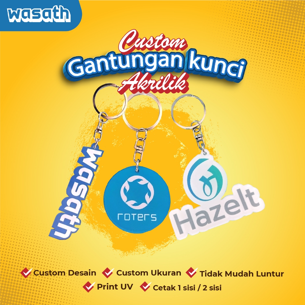 

CUSTOM GANTUNGAN KUNCI AKRILIK - CUSTOM GANTUNGAN KUNCI SATUAN - CUSTOM KEYCHAIN GANTUNGAN KUNCI CUSTOM PRINT UV